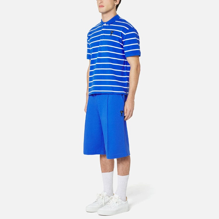 PUMA X AMI Short Sleeve Polo Shirt 'Blue' 534067-93 - 2