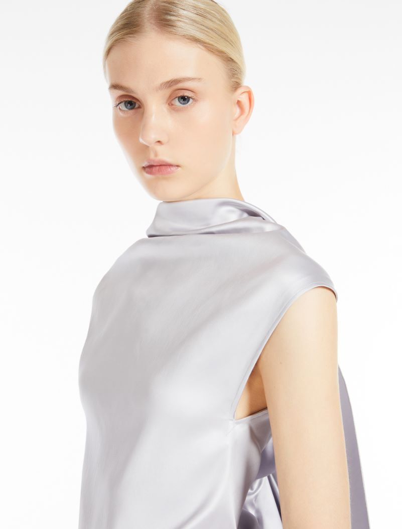 Draped sleeveless top - RUNWAY - 5