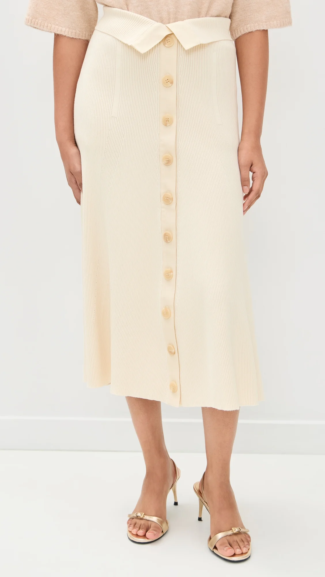 Rebellion Buttoned Midi Skirt - 1