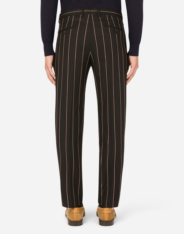 Pencil-stripe stretch pants - 2