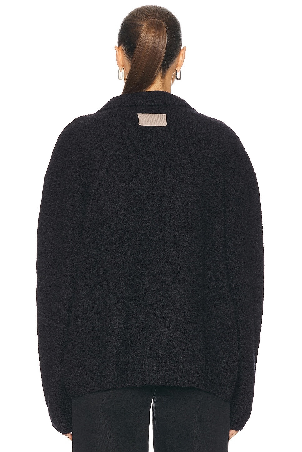 Knit Zip Up Jacket With Collar - 4