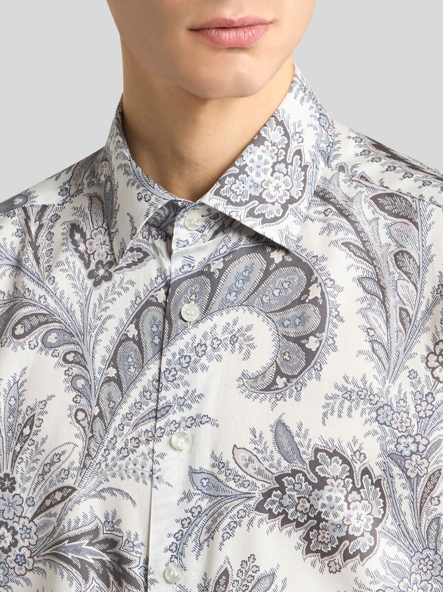 FLORAL PAISLEY COTTON SHIRT - 3
