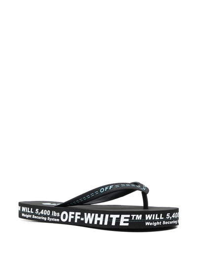 Off-White logo-print two-tone flip flops outlook