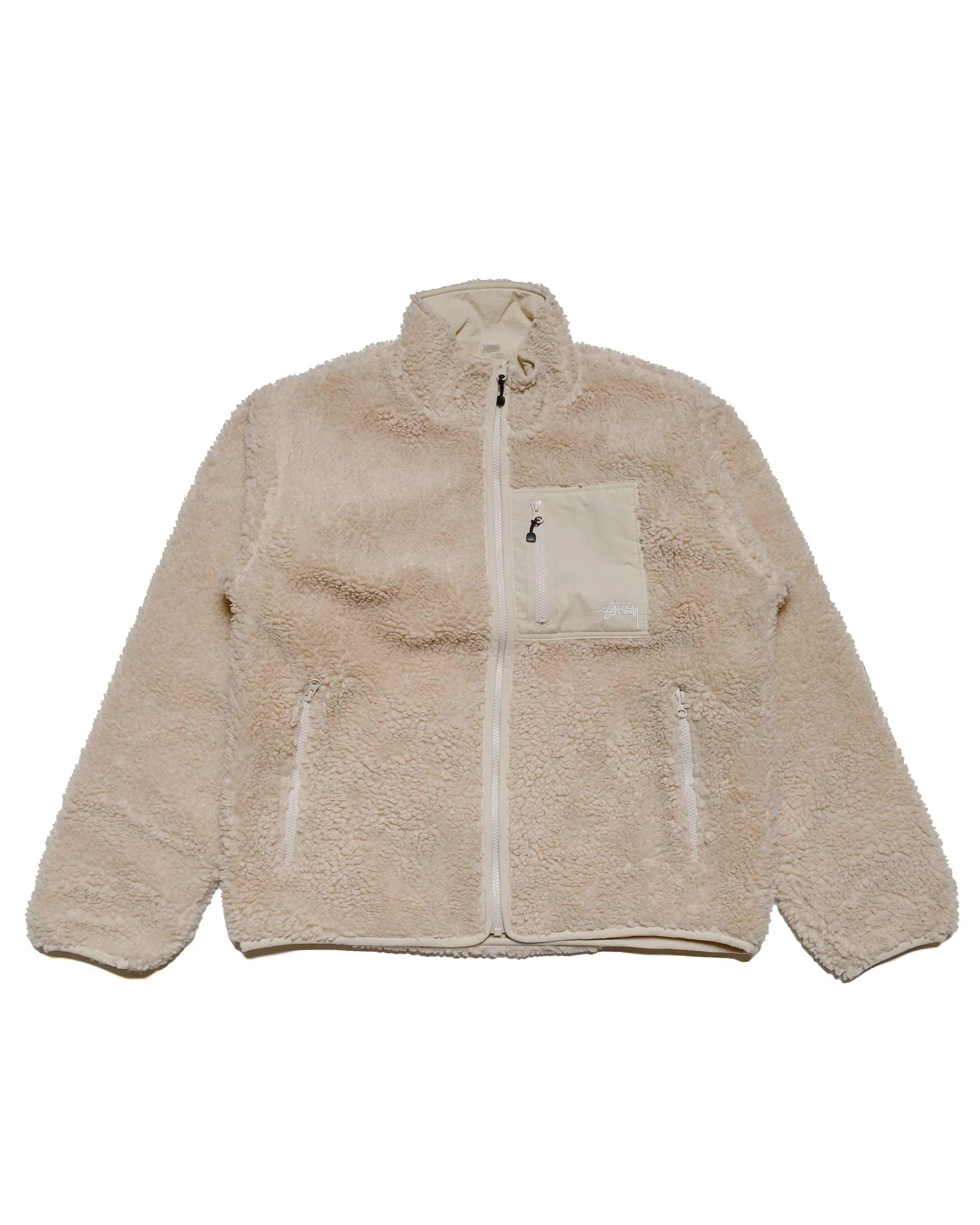 Stüssy Sherpa Reversible Jacket Natural - 1