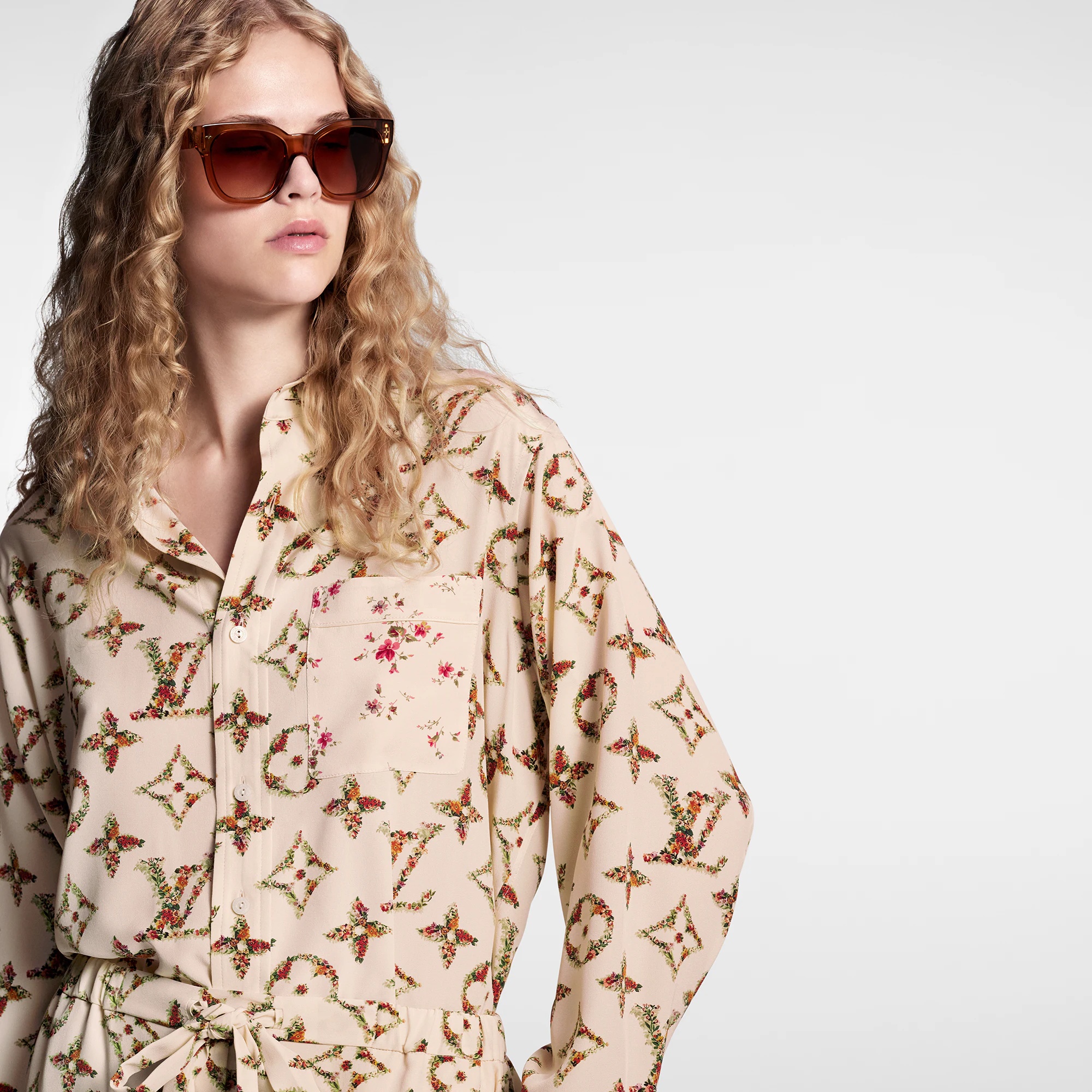 Floral Monogram Pajama Shirt - 2