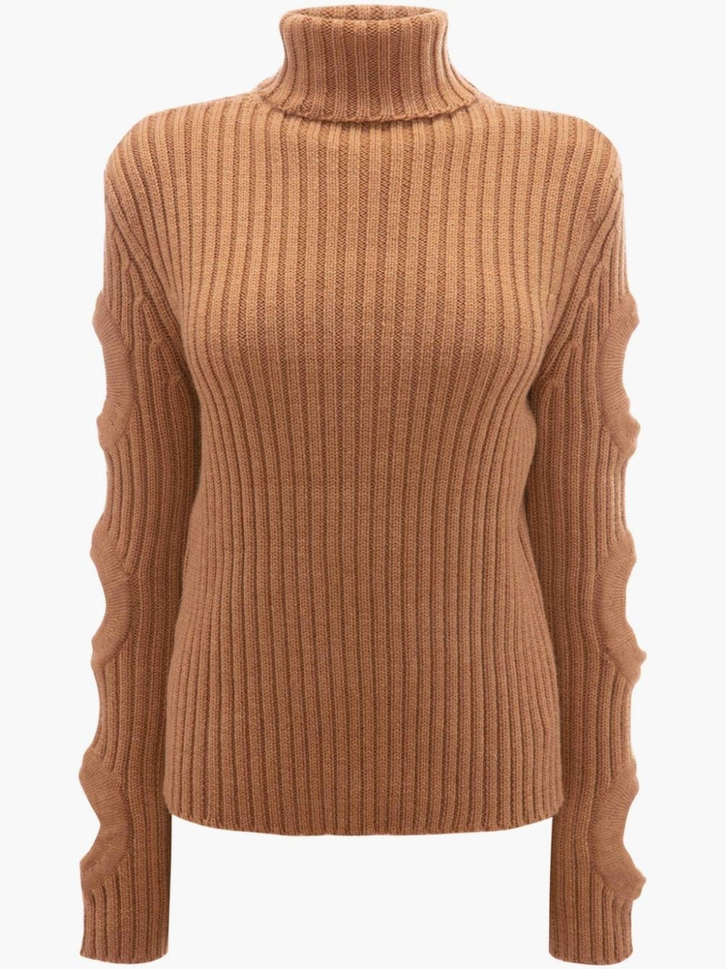 CUT OUT SLEEVE TURTLENECK JUMPER 1