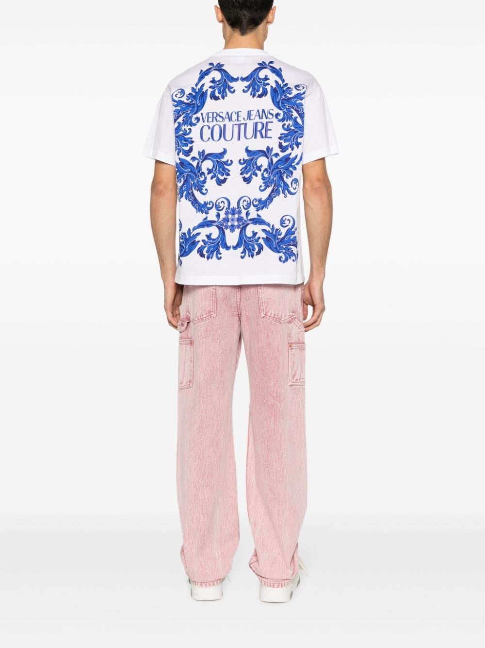 Barocco-print cotton T-shirt - 2