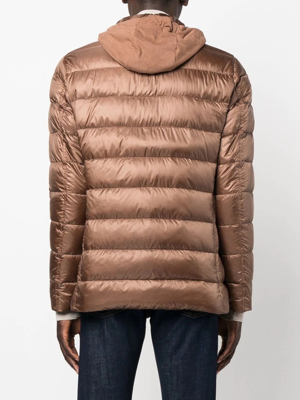 padded button-up down jacket - 4