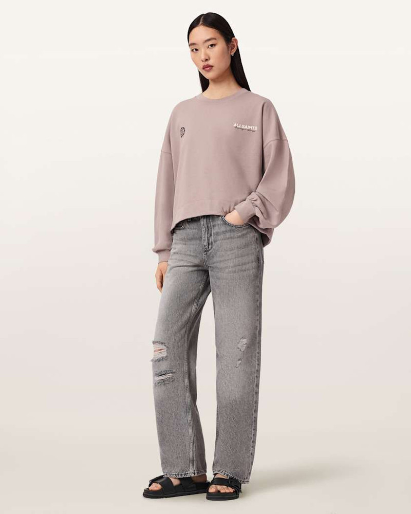 EMBLEM OVERSIZED LILA SWEATSHIRT 4