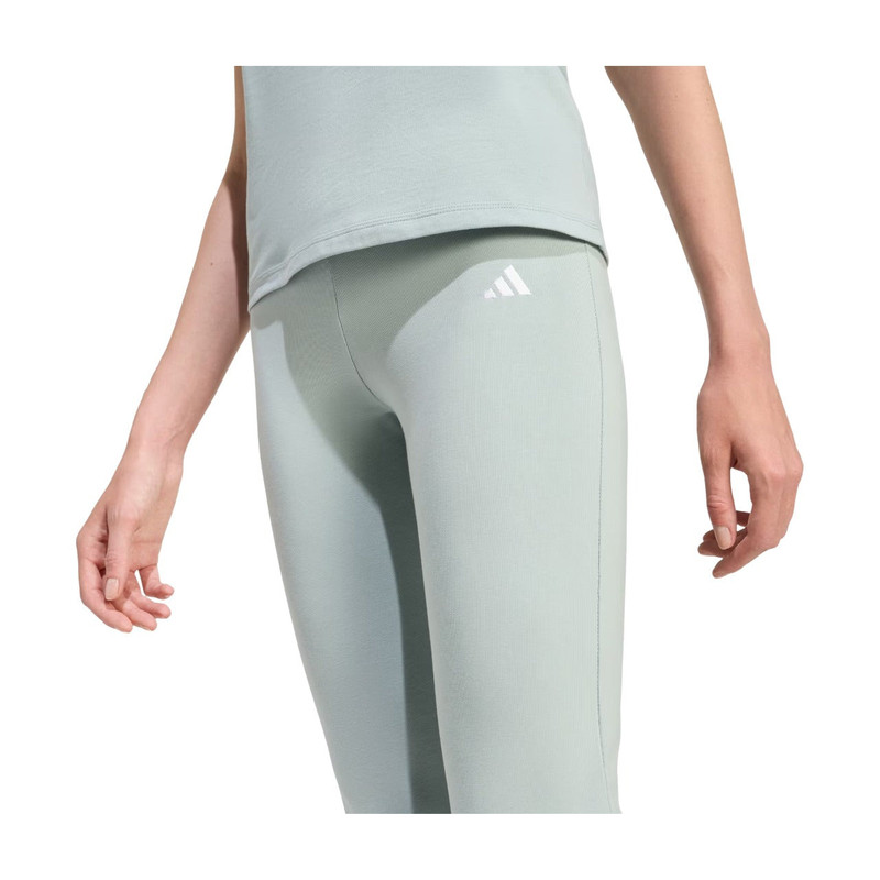 (WMNS) adidas Essentials Small Logo Flared Leggings 'Wonder Sage White' KT0547 4