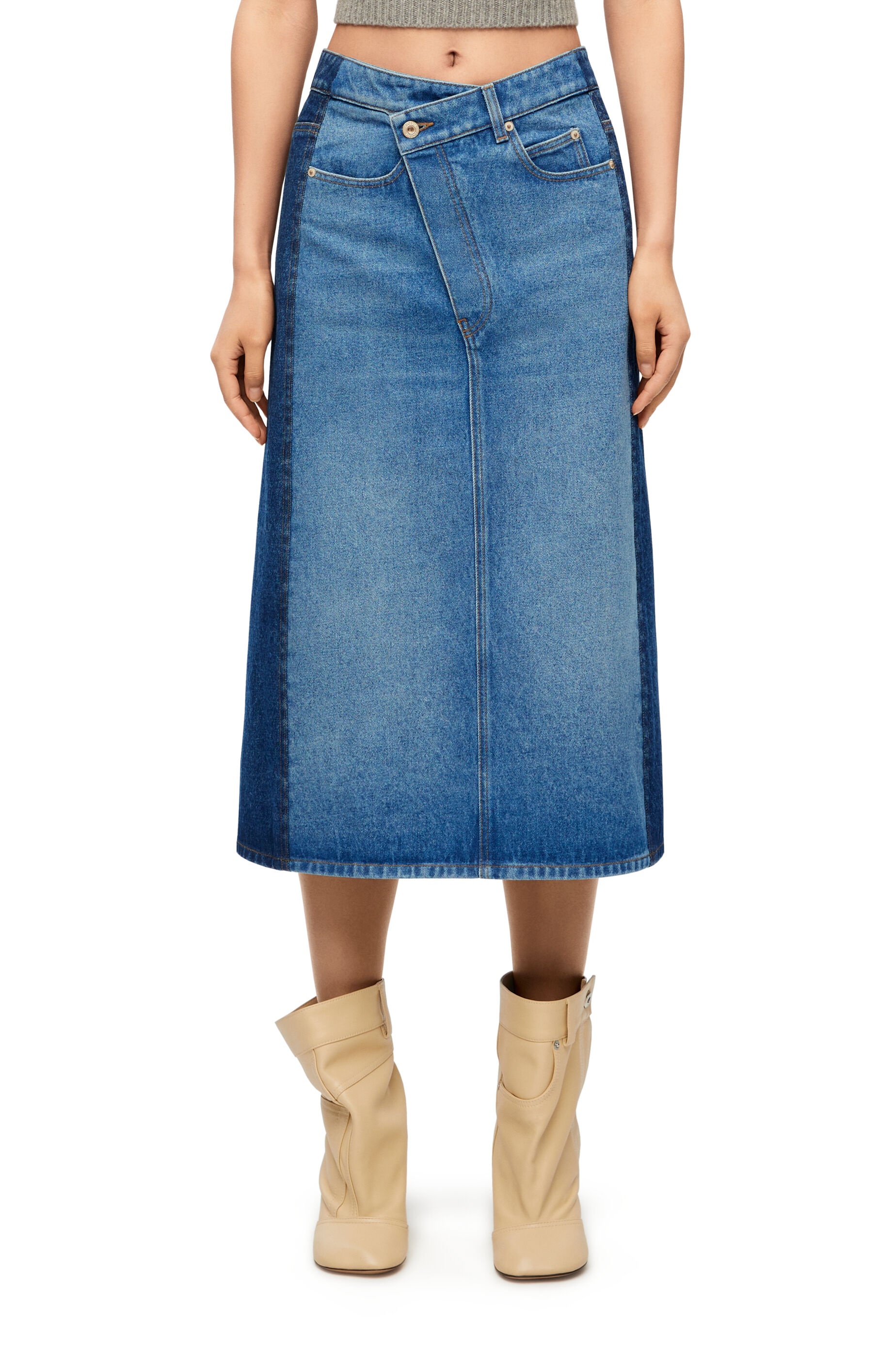 Deconstructed skirt in denim - 3