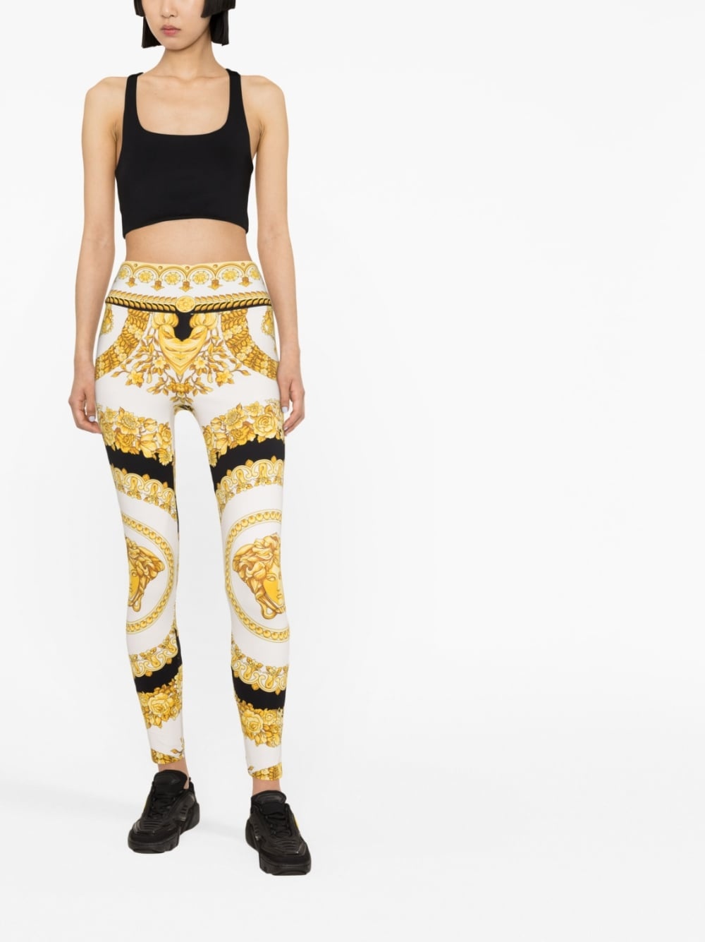 Barocco-print leggings - 2