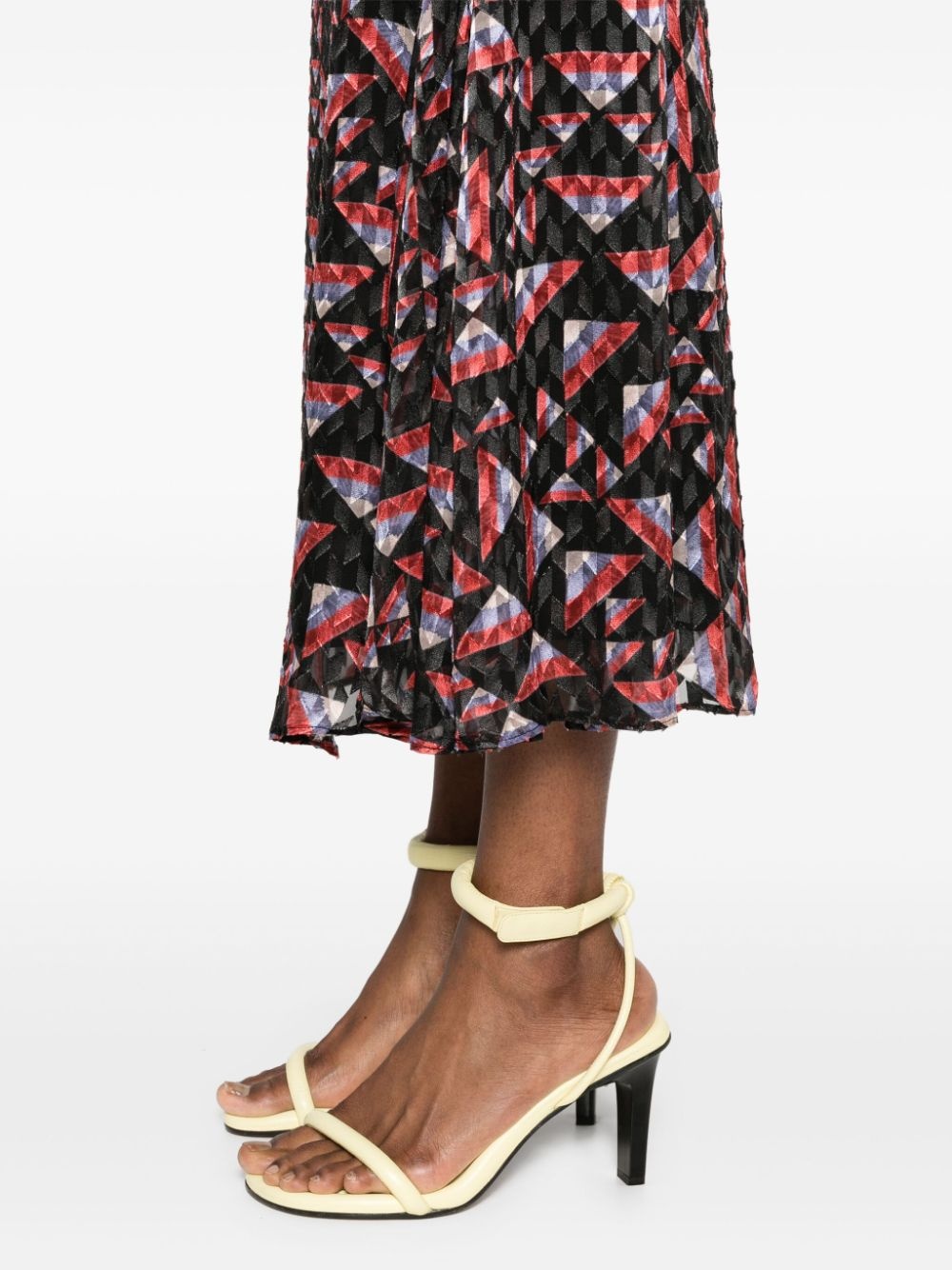 Katae geometric-print midi skirt - 5