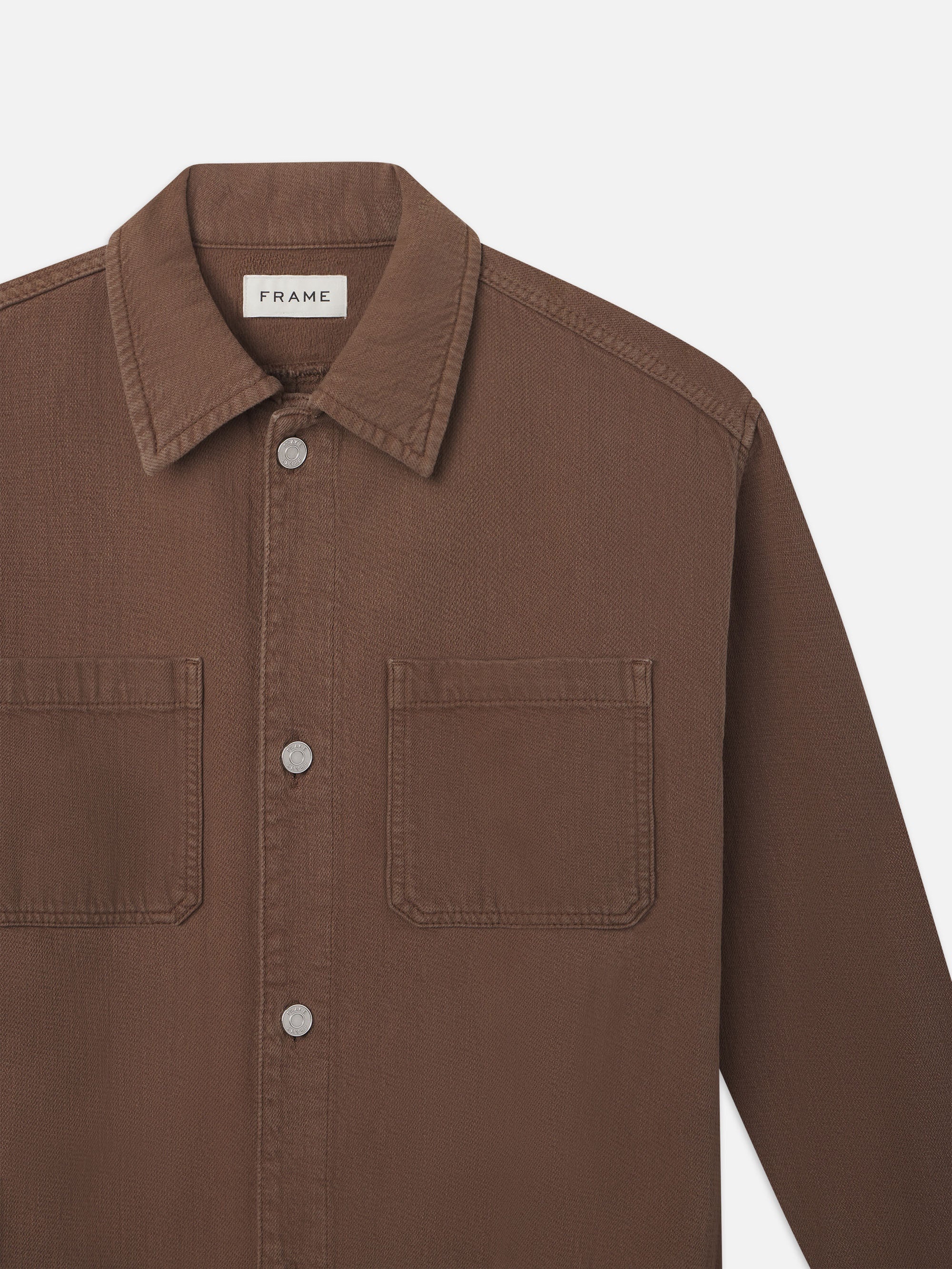 Relaxed Double Pocket Shirt in Taupe - 3