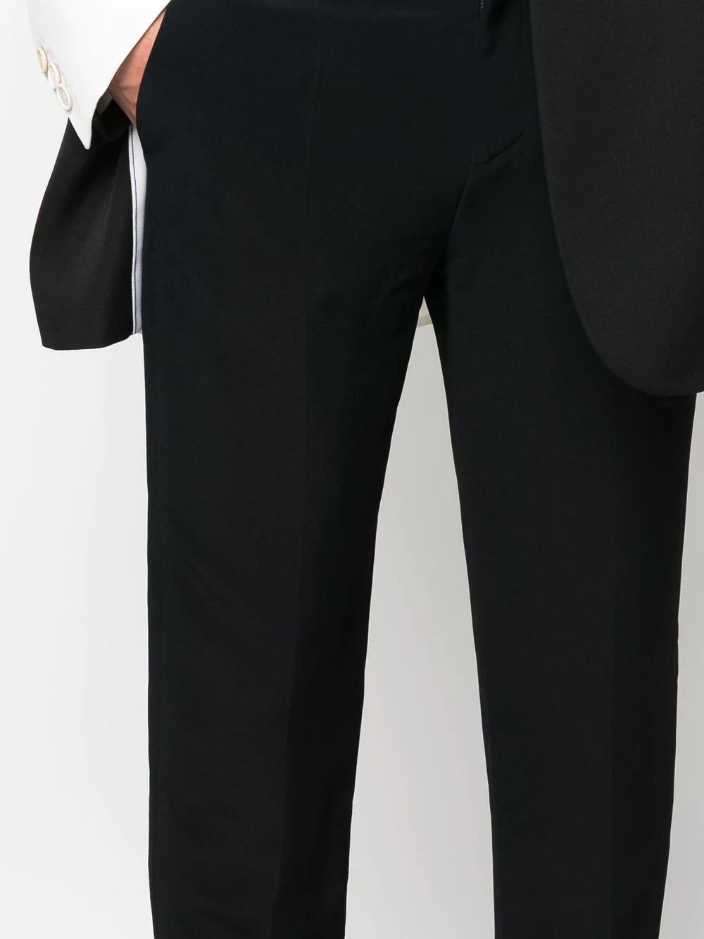 turn-up hem tailored trousers - 5