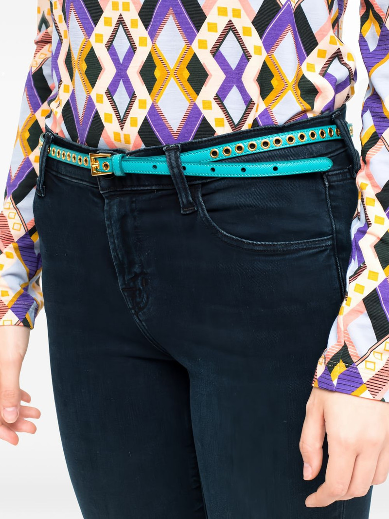 skinny eyelet belt 5