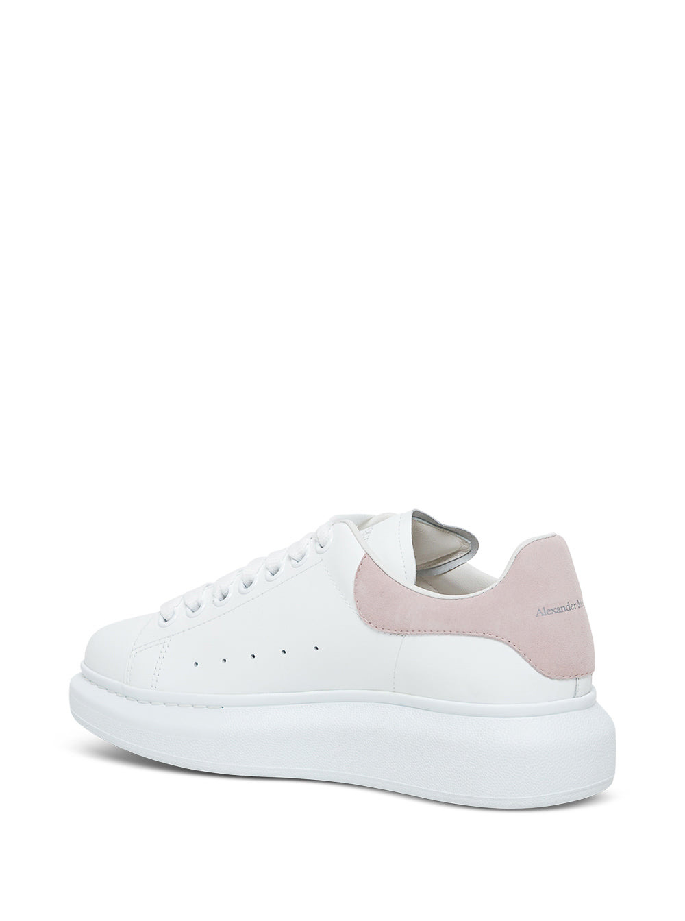 Alexander Mcqueen Women Alexander Mcqueen Woman's Oversize White And Pink Leather Sneakers - 2