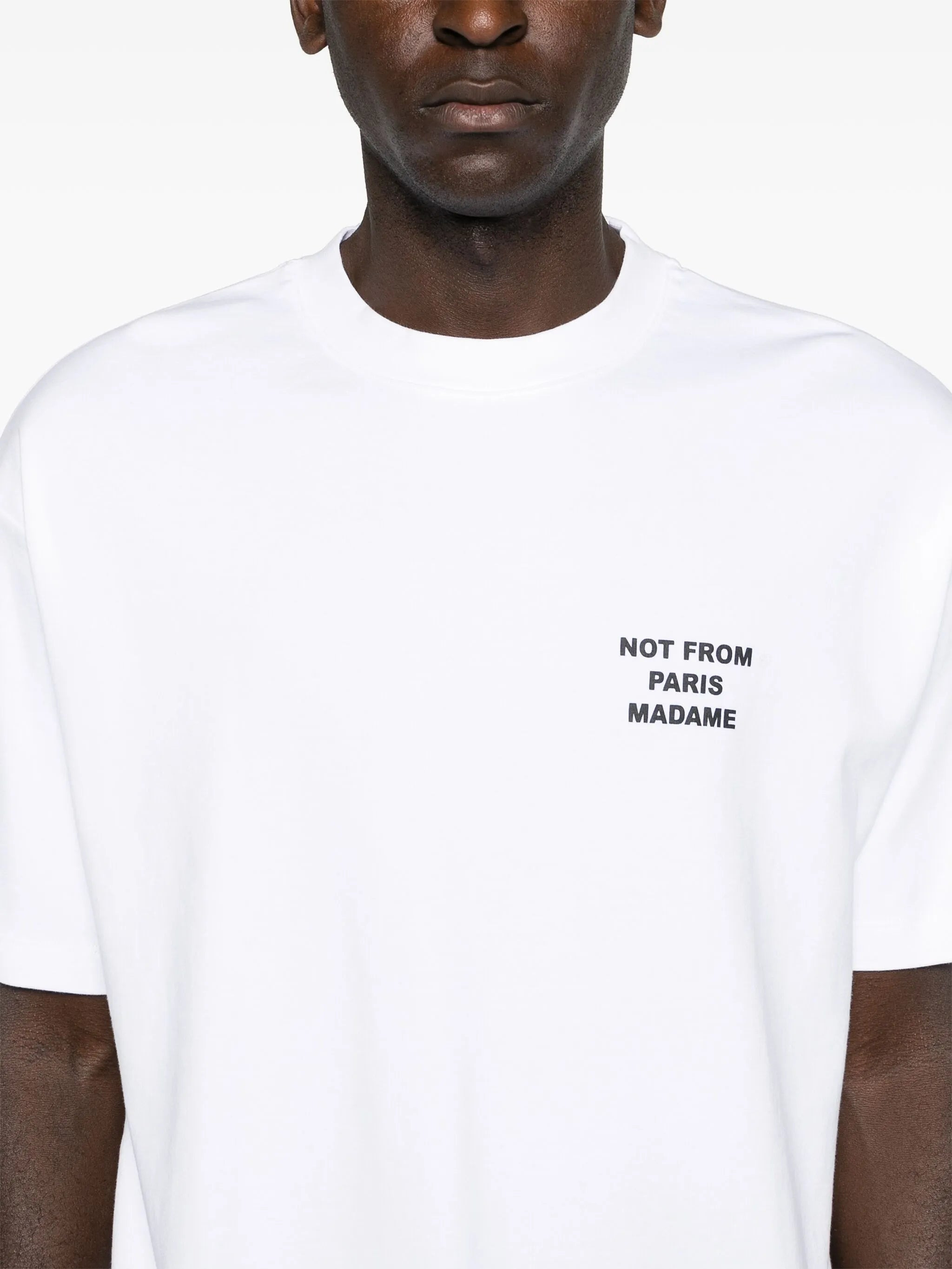 Drole De Monsieur Slogan-print Cotton T-shirt - 4