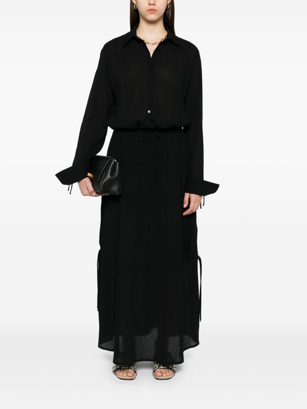 drawstring-hem shirt - 2