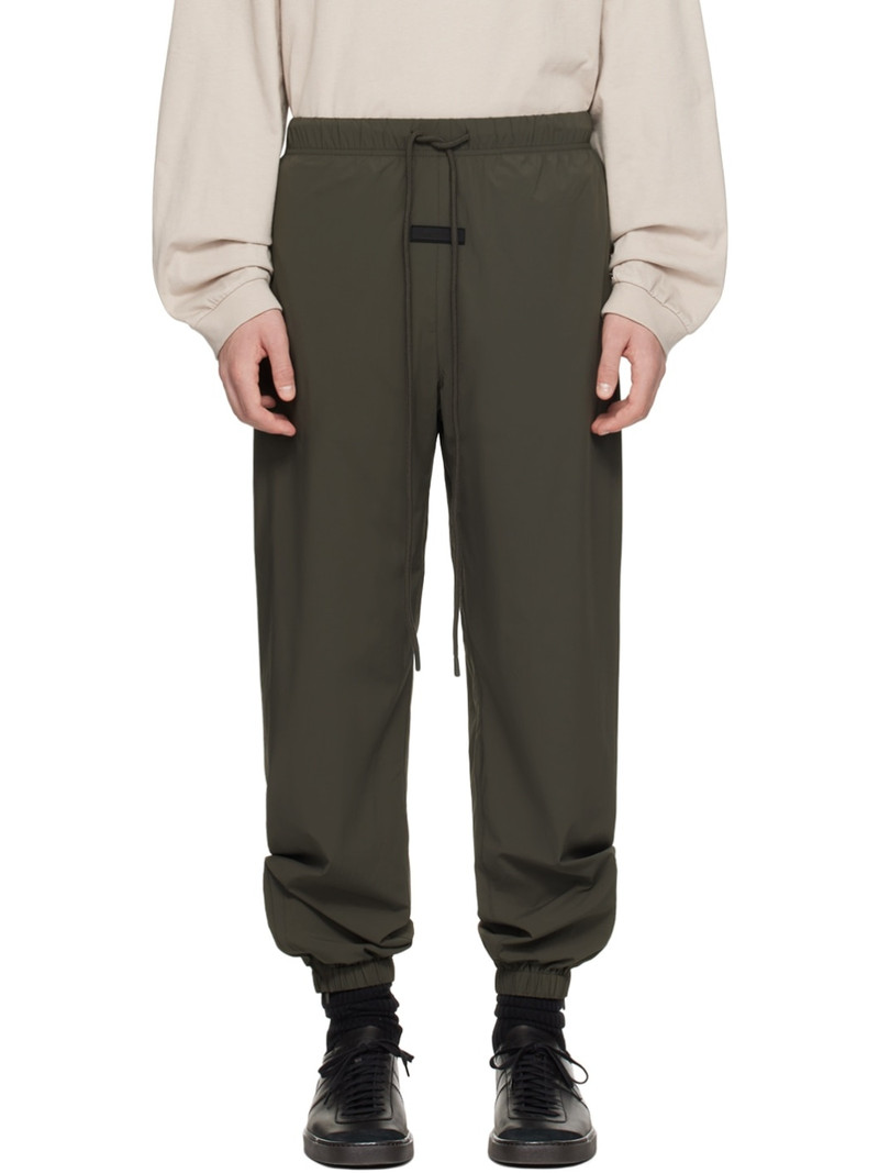 Gray Drawstring Track Pants - 1