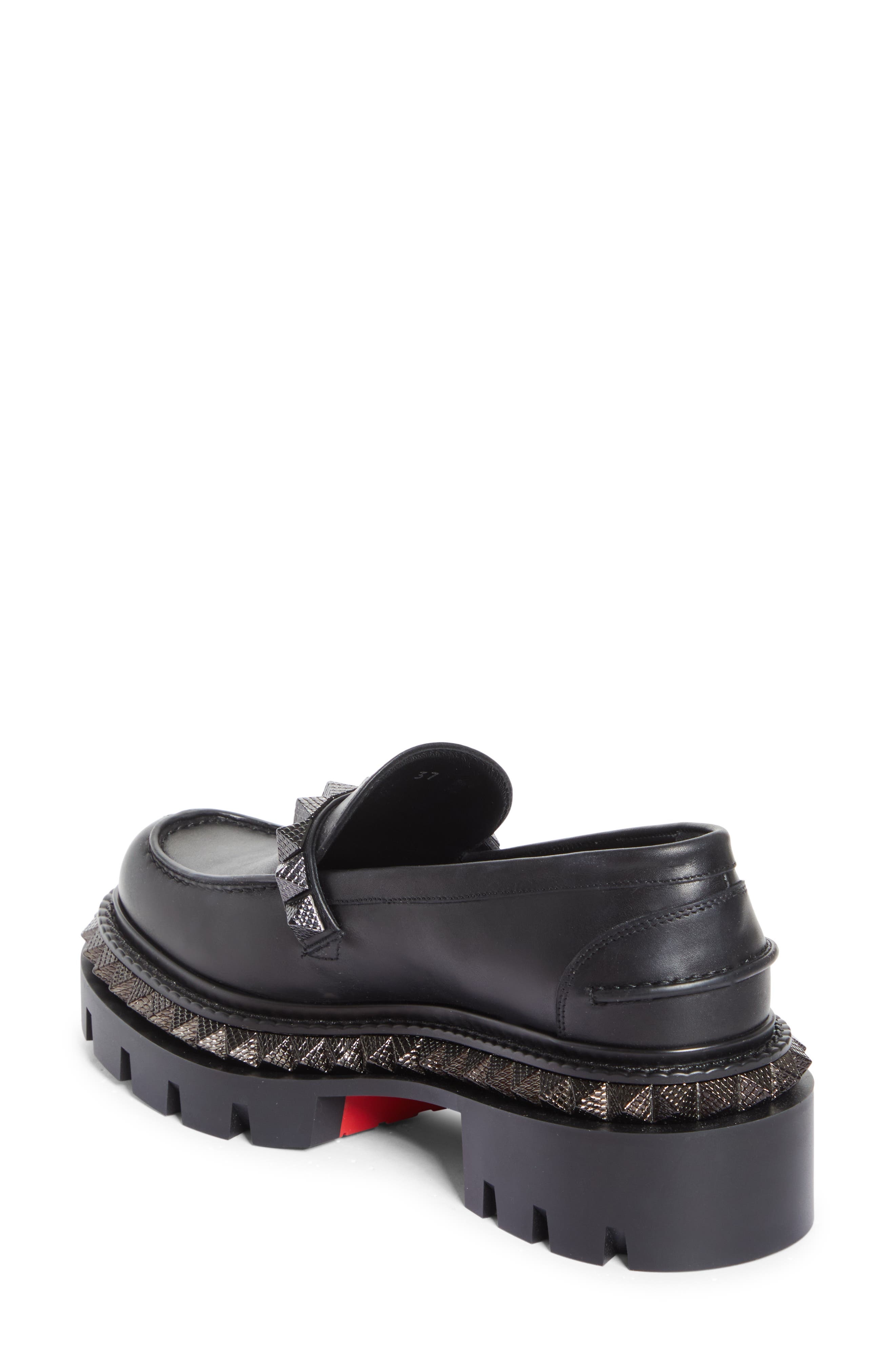 Christian Louboutin St. Roch Stud Platform Loafer in Black at Nordstrom - 2