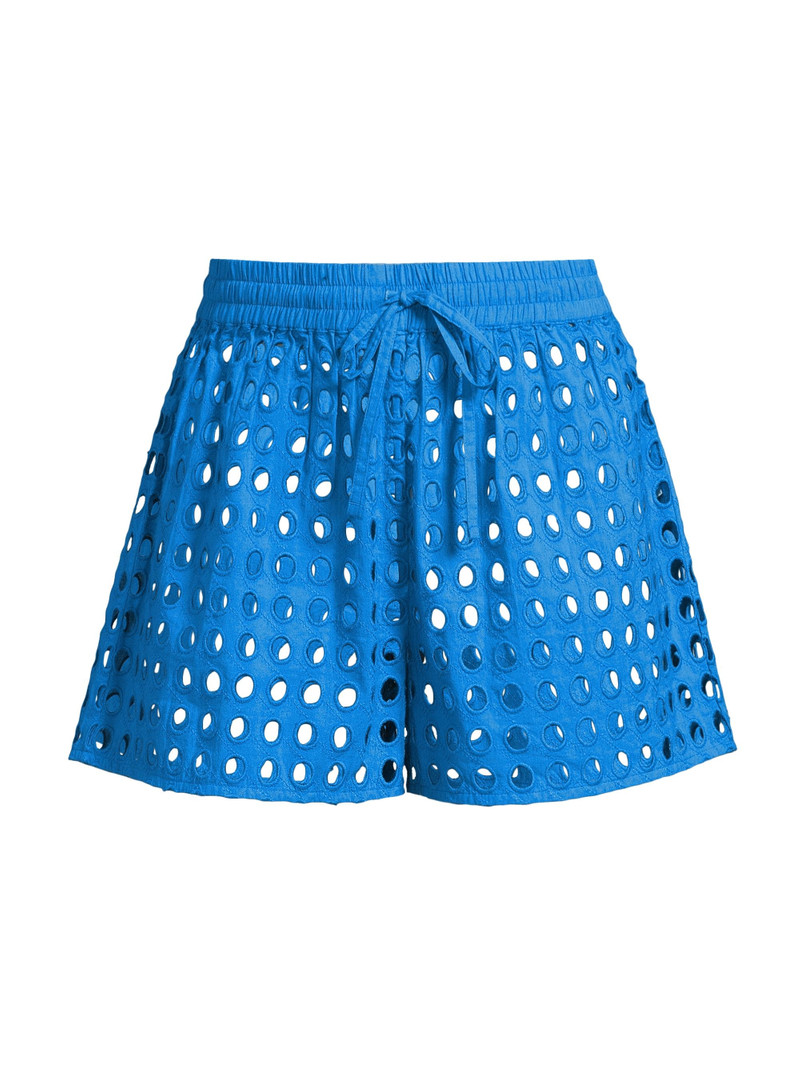 Women's The Charlie Eyelet Shorts - Cosmic Blue 1