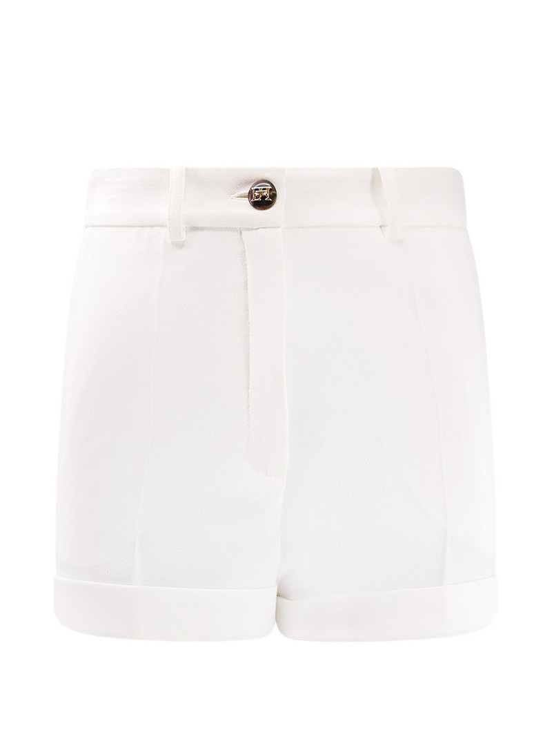 belt logo button shorts 1