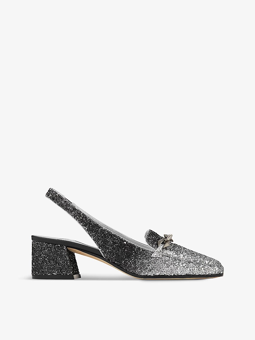 Diamond Tilda 45 leather heeled loafers - 1