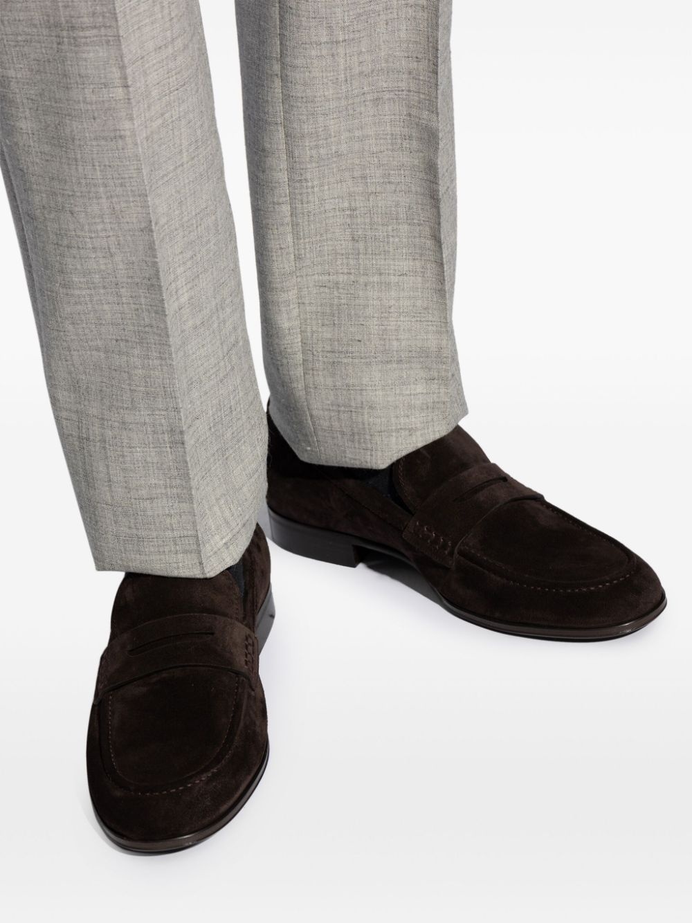 George penny-slot suede loafers - 6