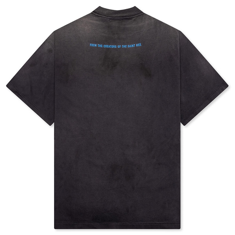 SAINT M×××××× SAINT M6 X THE MATRIX GREEN LOGO S/S TEE - BLACK outlook