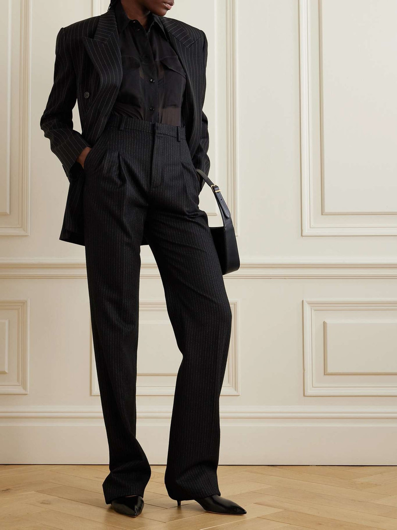 SAINT LAURENT Silk-chiffon shirt outlook