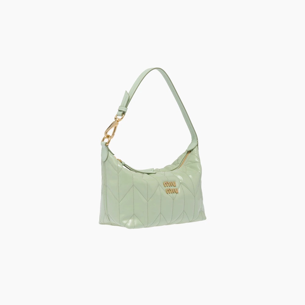 Miu Spirit matelassé patent leather mini-bag - 4