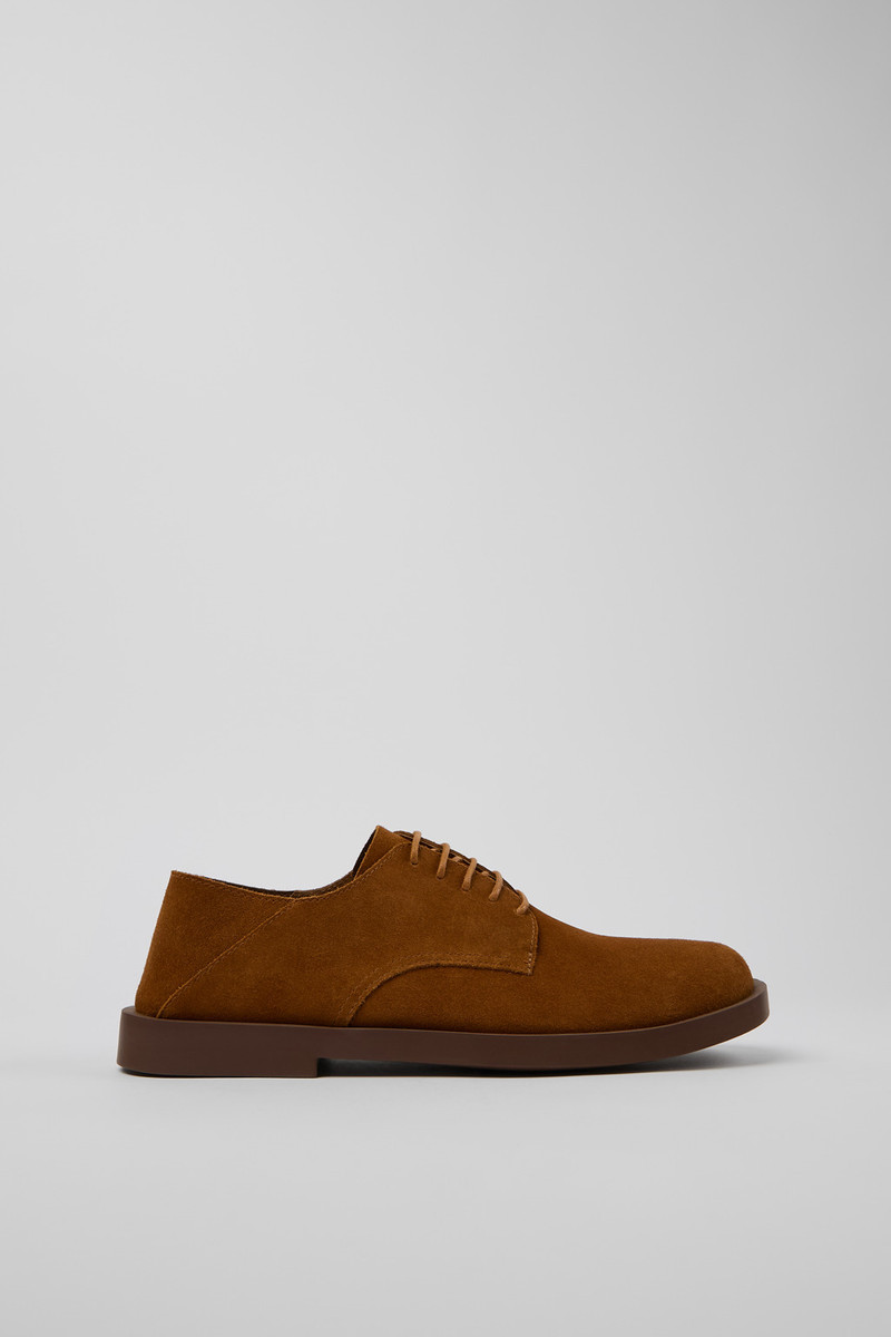 Brown Nubuck Men's Shoe. 1