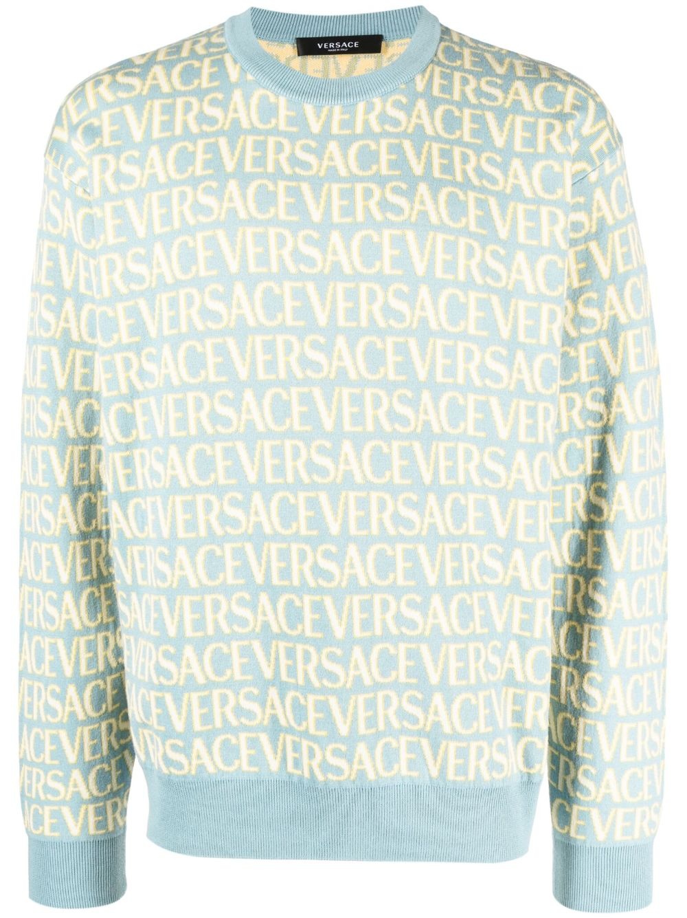 Versace Allover-jacquard cotton jumper - 1