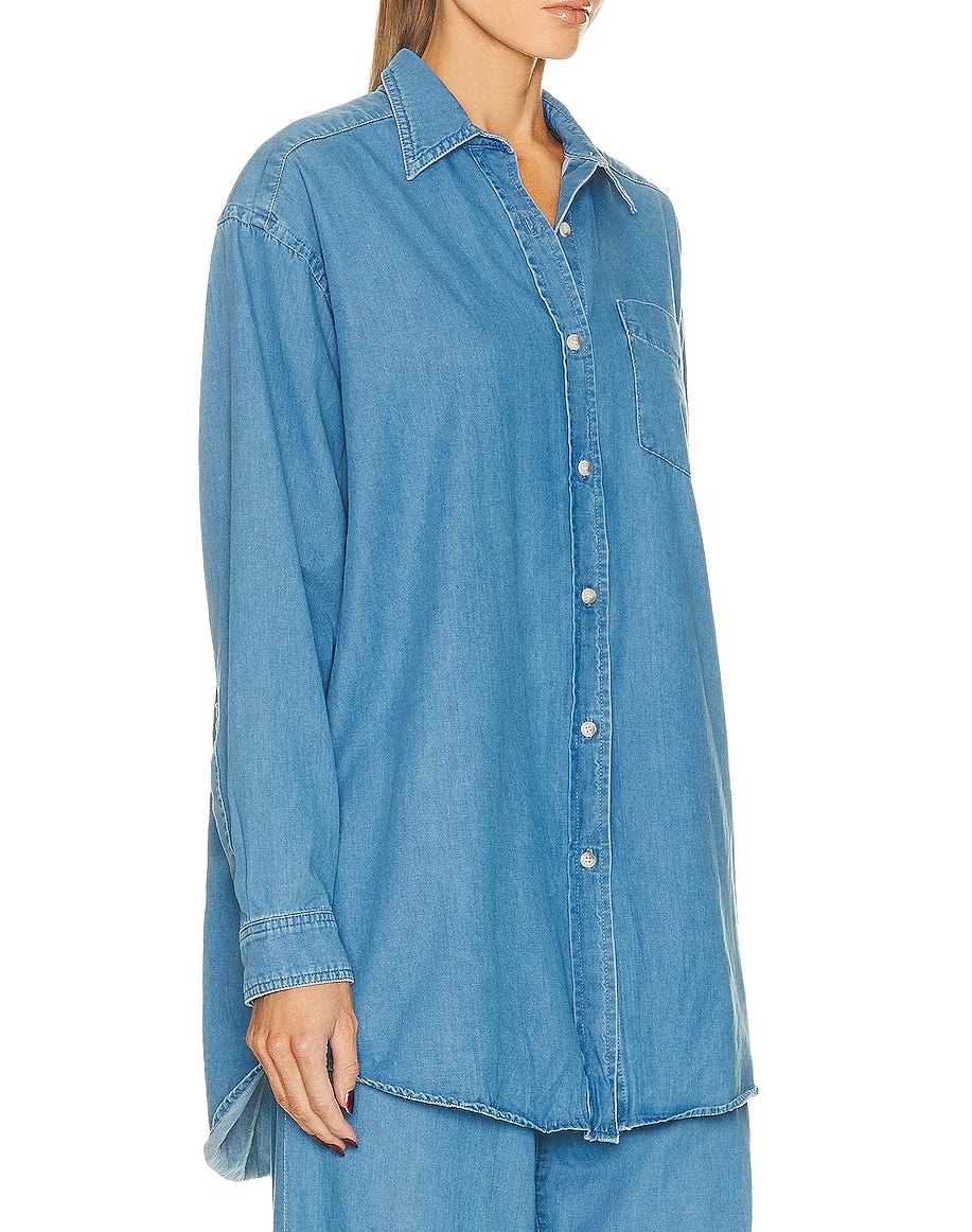 CHAMBRAY OVERSIZED SHIRT - 3