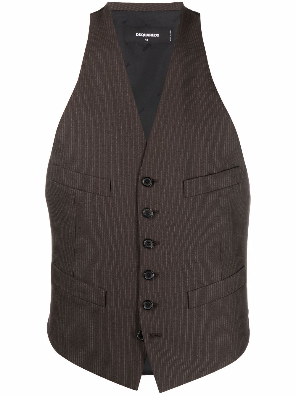 button-front sleeveless waistcoat - 1