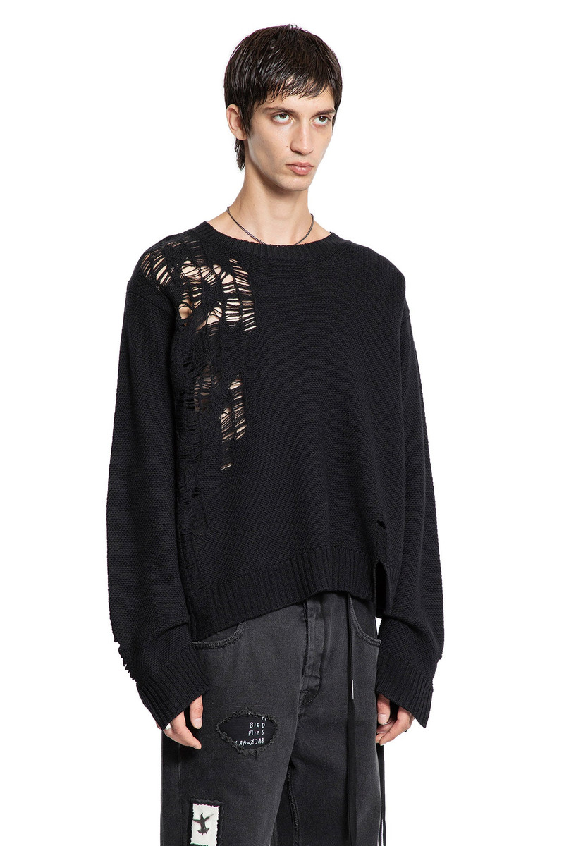 Ann Demeulemeester Waldon-Destroyed-Seed-Stitch-Sweater outlook
