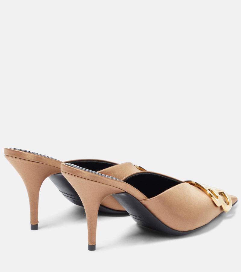BALENCIAGA BB satin mules outlook
