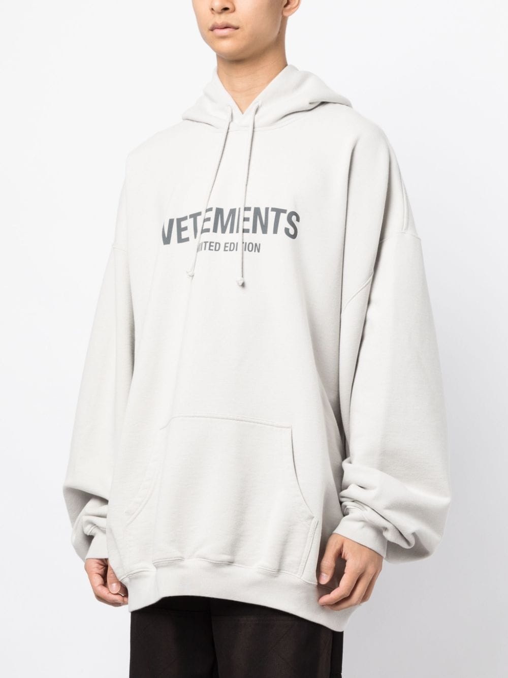 logo-print drawstring hoodie - 3