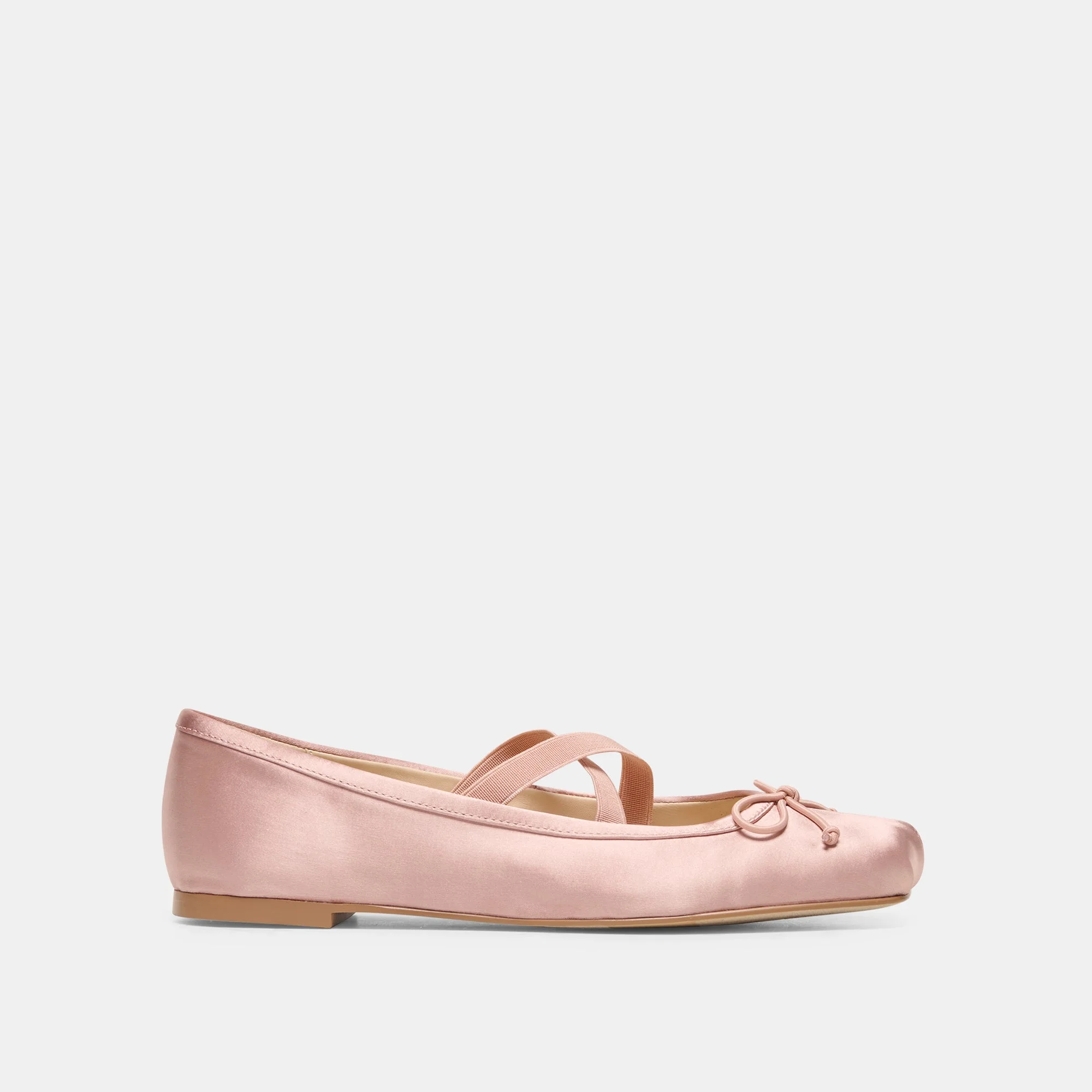 GWINN BALLET FLATS BLUSH SATIN - 1