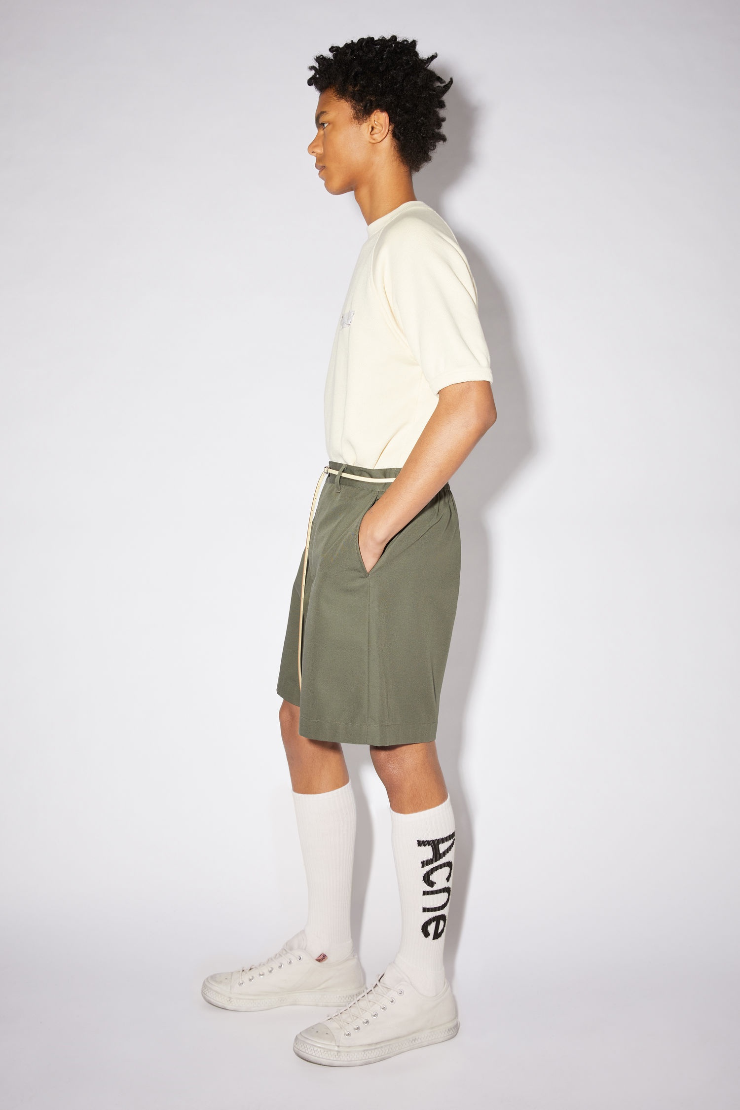 Logo-jacquard socks - Off white - 2