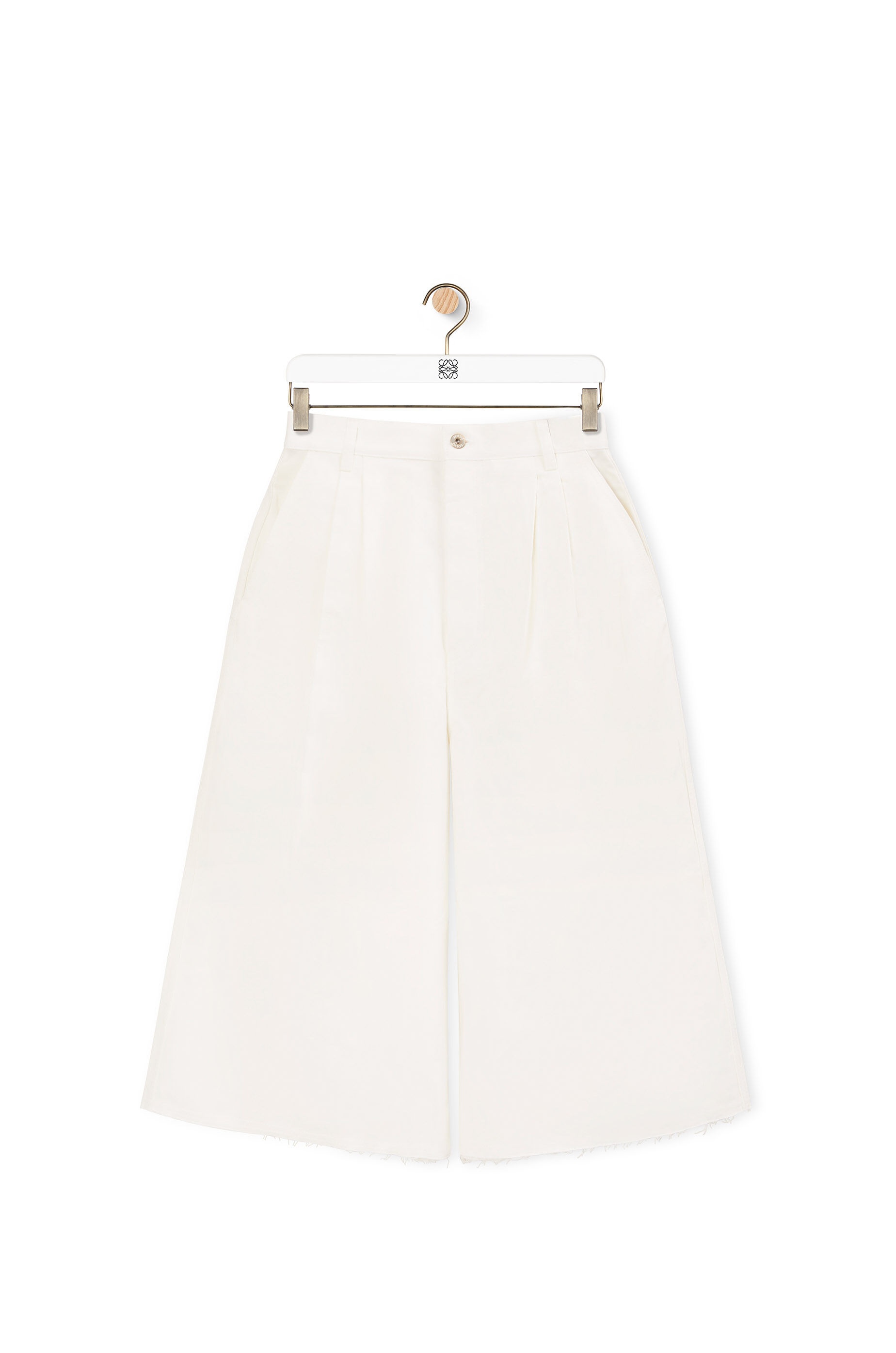 Flare cropped trousers in cotton - 1