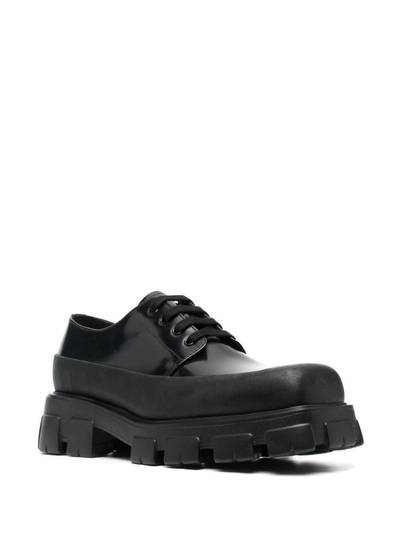 Prada brushed leather Derby shoes outlook