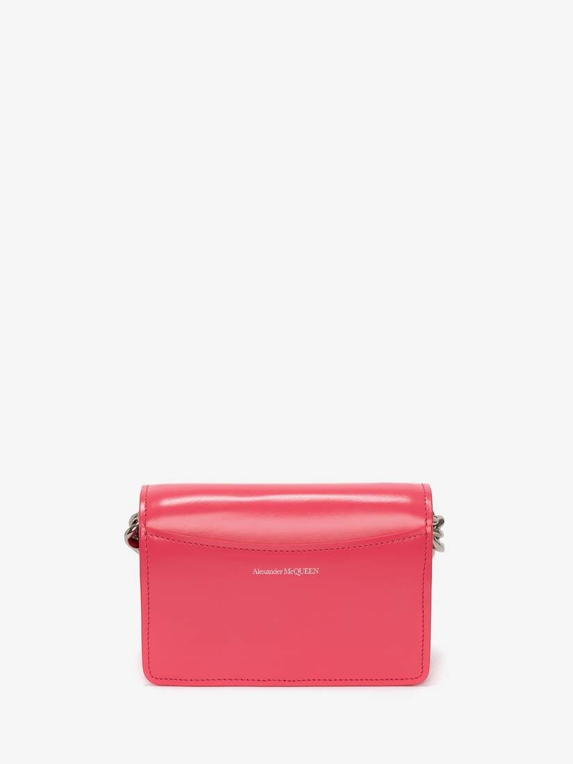 The Four Ring Mini With Chain in Neon Pink 3