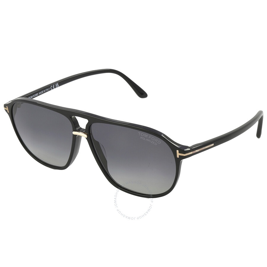 Tom Ford Bruce Polarized Smoke Navigator Men's Sunglasses FT1026 01D 61 - 5