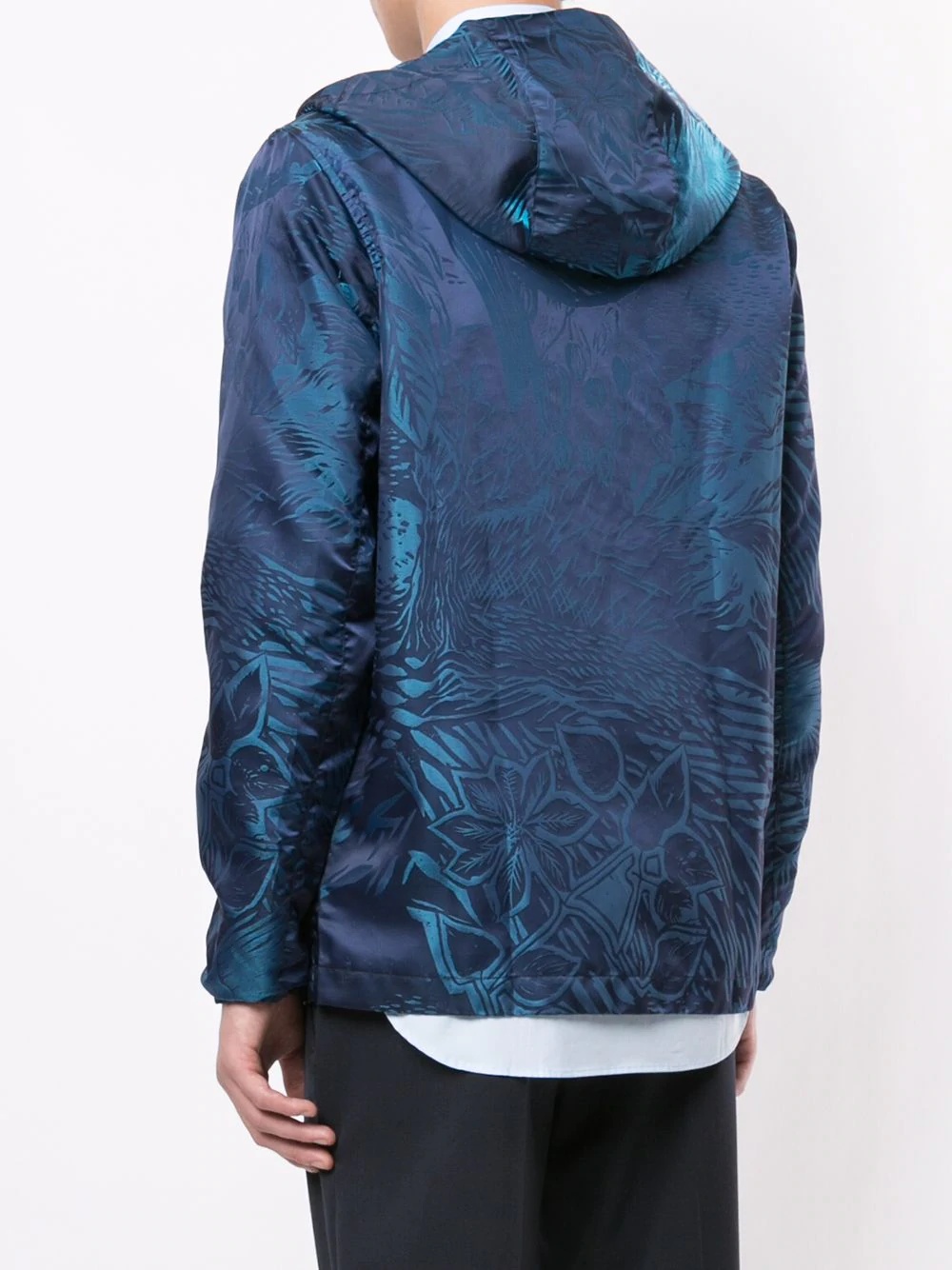 tropical motif lightweight jacket - 4