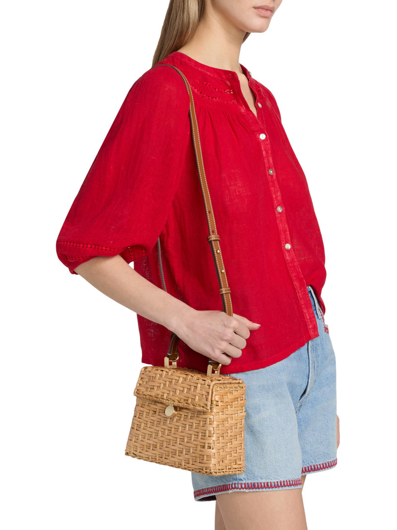 Women's Theia Linen-Blend Top - Tomato 4