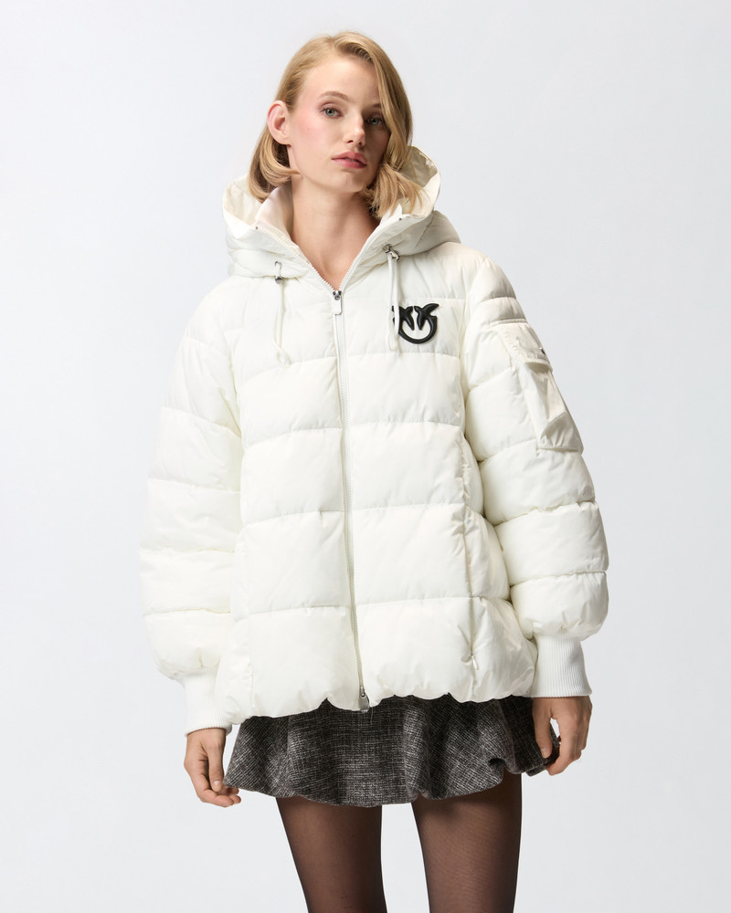 PINKO TECHNICAL CANVAS JACKET WITH HOOD outlook