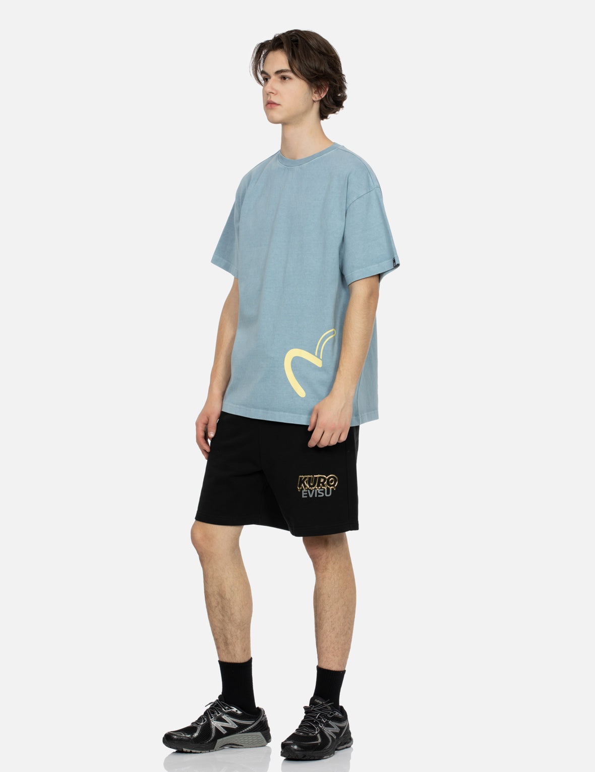 Seagull and Rainbow Gradient Pattern Print Relax Fit T-Shirt - 4