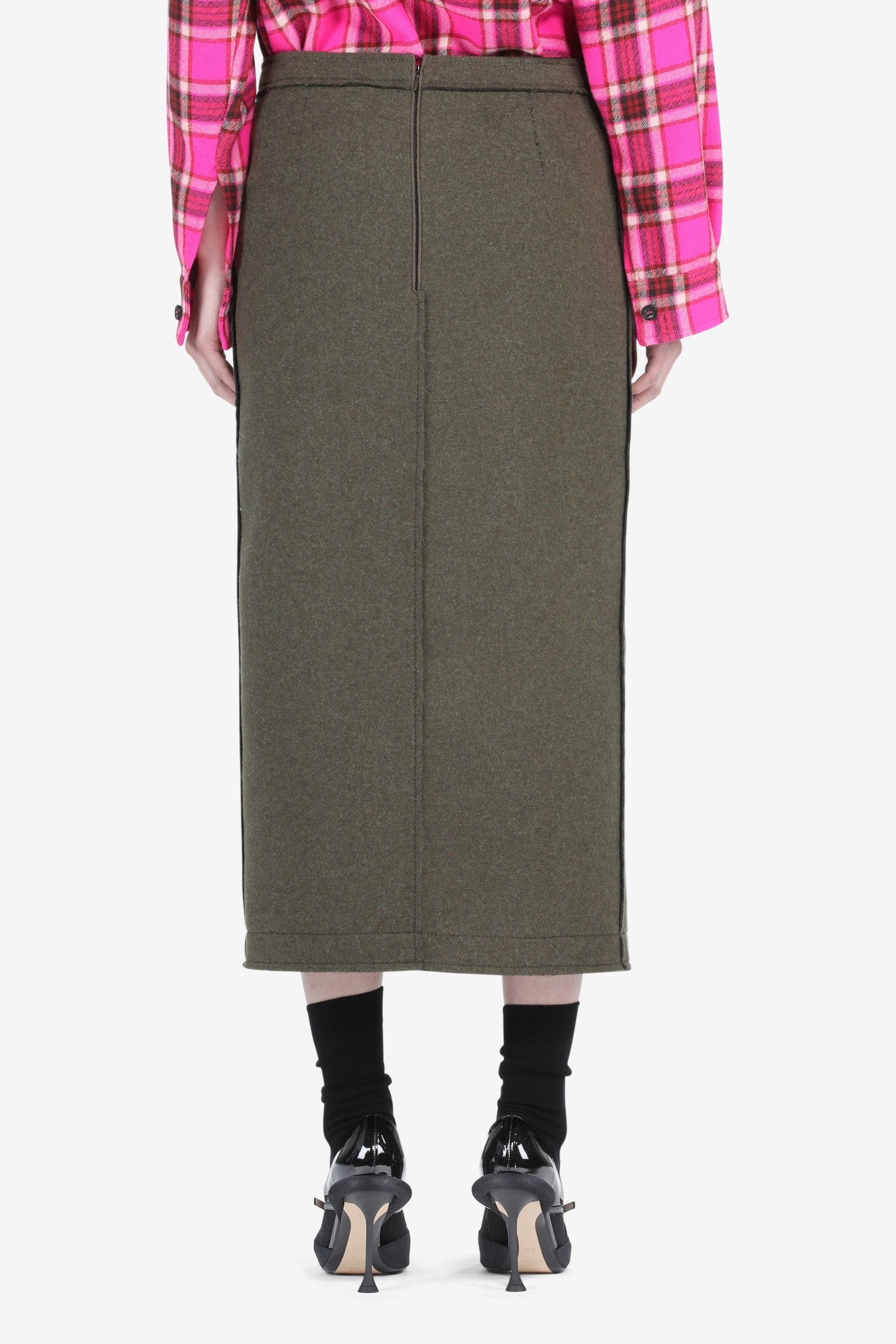 SIDE SPLIT PENCIL SKIRT - 2